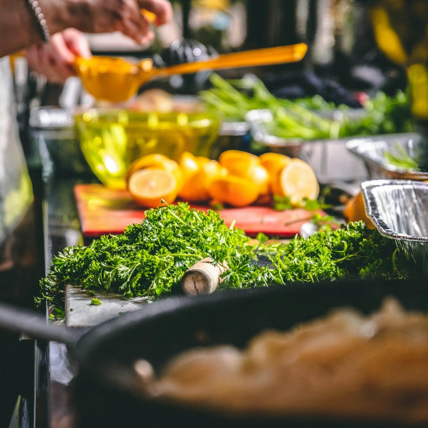 Fresh seasonal cooking dish